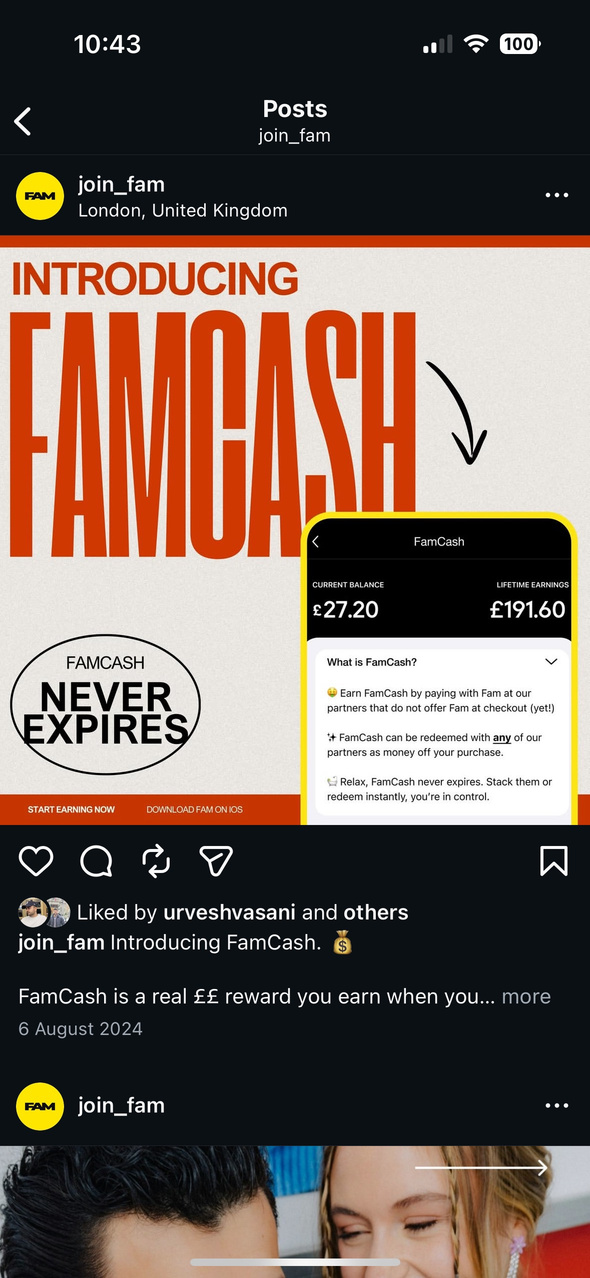 FAM launch campaign